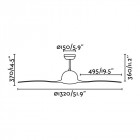 Ventilateur de plafond blanc lakki