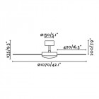 Ventilateur de plafond marron mini mallorca