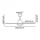 Ventilateur de plafond nickel mat ibiza