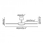 Ventilateur de plafond nickel mat mallorca