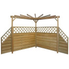 Vidaxl pergola de jardin 256 x 256 x 225 cm bois de pin imprégné