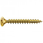 Vis à bois aggloméré tête fraisée empreinte pozidriv acier zingué bichromaté entièrement filetées yellox, ø 3,5 mm, longueur 50
