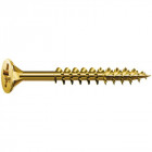 Vis à bois aggloméré tête fraisée empreinte pozidriv acier zingué bichromaté partiellement filetées yellox, ø 4,5 mm, longueur 8