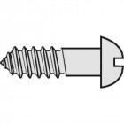 Vis à bois tête fraisée bombée fendue laiton, diamètre 2,5 mm, longueur 20 mm, sachet de 100 vis