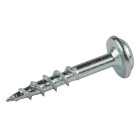 Vis zinc pour trous borgnes, tête à rondelle, pas gros - 100 vis, N° 8 x 1"