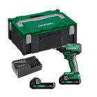 Visseuse à chocs 18V 1/4' 140 Nm (2x2.0 Ah) en HitCase - HIKOKI - avec 2 batteries 18V 2.2 Ah - chargeur - coffret - WH18DDWRZ
