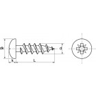 Boîte 100 Vis aggloméré tête cylindrique pozidrive Inox A2 ACTON - 4.5 x 50 mm - 623064.5X50