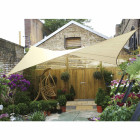 Toile d'ombrage carrée crème 5x5m