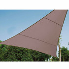 Toile d'ombrage triangulaire couleur taupe 5x5x5m