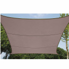 Toile d'ombrage carrée couleur taupe 3,6x3,6m