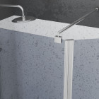 Volet pivotant fumé pour paroi de douche a l’italienne - 40x200 cm verre fumé 6mm Aurlane - FAC249