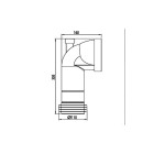 Wirquin - pipe wc rigide coude ø 110 mm avec raccord supplémentaire ø 40 mm