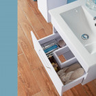 Meuble salle de bain 60x38x41cm meuble suspendu couleur:blanc