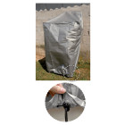 Housse 90 grammes grise pour barbecue rond diametre70 xh75 cm