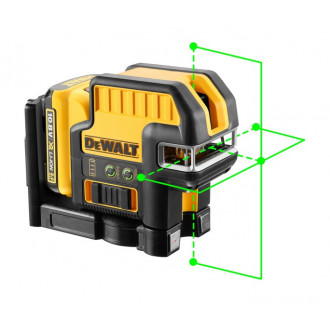 Dewalt - niveau laser croix + 5 points xr 10.8v 2ah li-ion faisceau vert - dce0825d1g