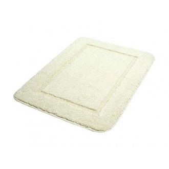 Tapis de salle de bain 50 x 70 cm microfibre couleur ecru