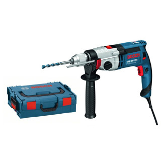 Perceuse à percussion bosch gsb 21-2 re 1100w mandrin 13mm - avec coffret de transport l-boxx - 060119c503