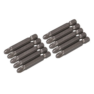 10 embouts Pozidriv chrome-vanadium 50 mm - PZ3