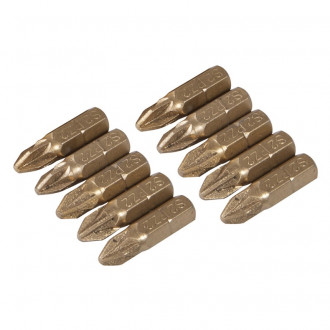 10 embouts Pozidriv diamantés - PZ2