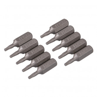 10 embouts Torx chrome-vanadium - T8