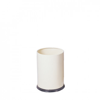 Corbeille à papier getsi classic corps en acier poudré époxy blanche capacité 12 litres