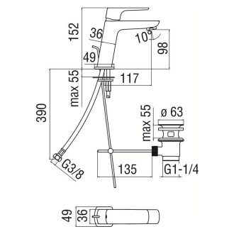 Mitigeur lavabo NOBILI Acquaviva - Chrome - VV103118/2CR