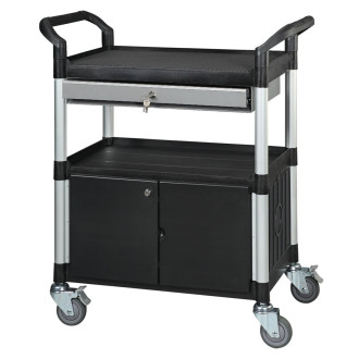 Chariot petit modèle 818D-1 3 plateaux, noir
