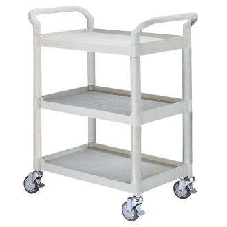 Chariot petite 808A-3, 3 plateaux gris/blanc, 85x48x1000 mm