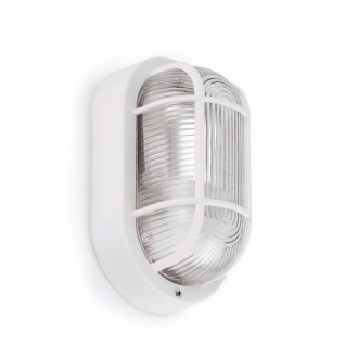 Aplique murale de jardin blanche ovalo 1 ampoule