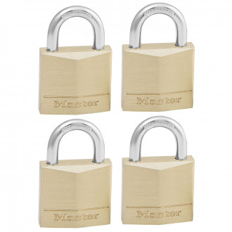 Cadenas en laiton massif masterlock 30 mm - lot de 4 - 130eurqnop