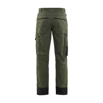 Pantalon paysagiste Vert-Armée/Noir 14541835 - Taille au choix