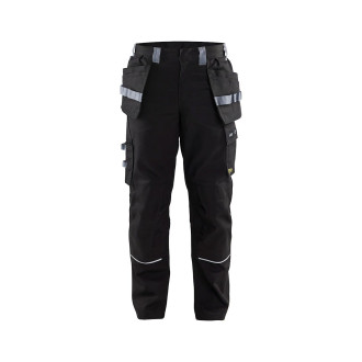 Pantalon artisan retardant flamme avec poches flottantes Noir/Gris-Clair 14611516 - Taille au choix