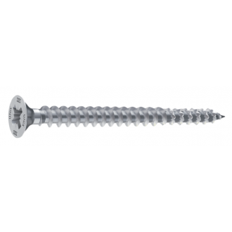 Vis HECO Unix Plus - Filetage Total - Ø5 x 60 - Tête Pozidriv - Zingué argent - Boîte de 200 - 45187