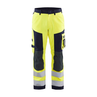 Pantalon Artisan Multinormes Jaune-Fluo/Marine 15781514 - Taille au choix