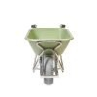 Brouette electrique Caisse en PEHD vert 90L. Roue anti-crevaison