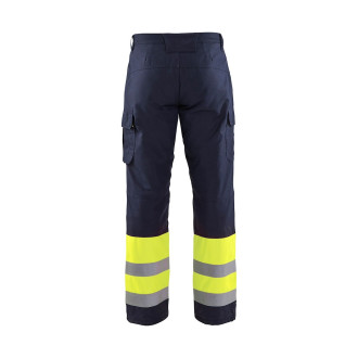Pantalon hiver multinormes Marine/Jaune-Fluo 18691514 -Taille au choix