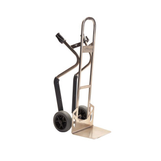 Diable acier charge 350 kg M-NST-250 avec roues increvable et bavette 450x300