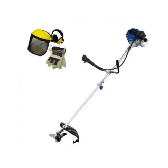 Débroussailleuse thermique 50cc + visière, casque antibruit, gants et lunettes - hdt50-ac