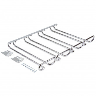 Support pour verres à vin en acier 4 lignes