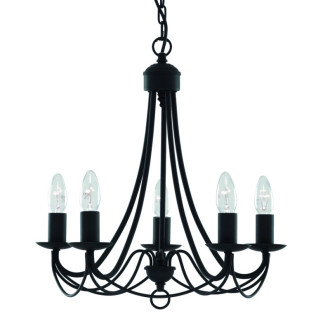 Suspension 5 ampoules maypole, noir mat