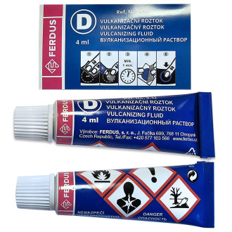 Colle liquide vulcanisante pour rustine - 2 tubes