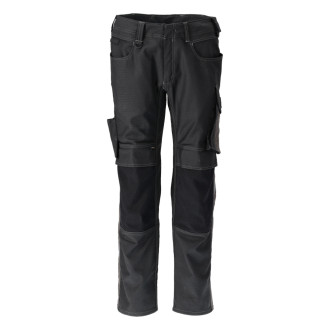 Pantalon de travail avec poches genouillères MASCOT Unique - 21979-459-Noir-58-82