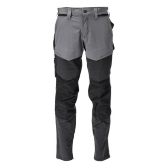 Pantalon de travail avec poches genouillères MASCOT Customized - 22379-311-GRIS ANTHRACITE/NOIR-52-76