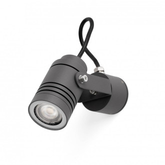 Projecteur de jardin gris foncé lit