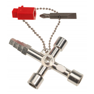 Clé en croix universelle bâtiment 6 empreintes Virax