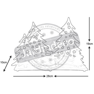 Photophore noël sapins 3 bougies