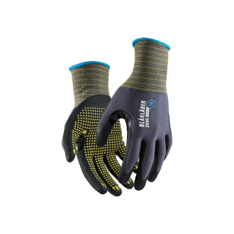 Gants de travail en nitrile avec adhérence par points Gris-clair - Pack de 12 paires - 29351456 - Taille au choix