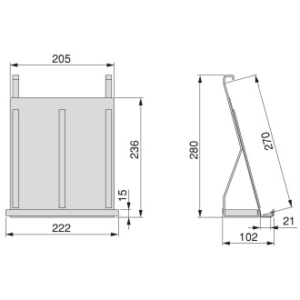 Porte-tablette de cuisine à accrocher gris anthracite 