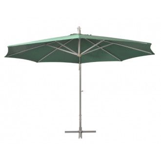 Vidaxl parasol 350 cm poteau en aluminium vert