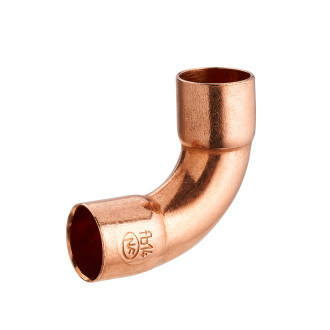 Courbe cuivre à souder 90° grand rayon double femelle égal NOYON & THIEBAULT - Ø 12 mm - 942-12L1